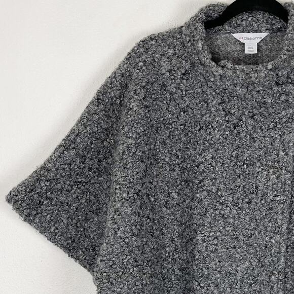 Liz Claiborne Women’s Short Sleeve Coat Wrap Charcoal XXL NWT *missing belt* - Picture 5 of 12